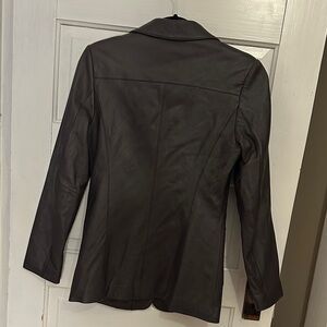 Dark Brown Leather Women's Jacket size small
